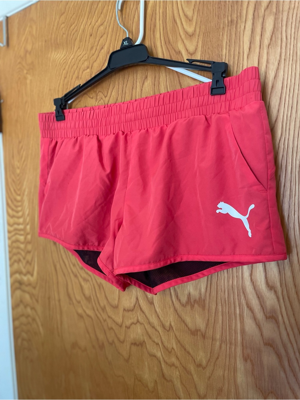 Puma Women's Red Athletic Running Shorts